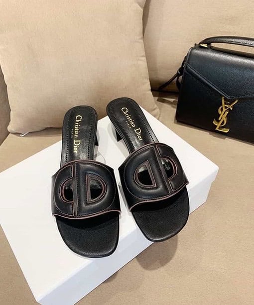 Christian Dior D Club Slide Black For Women CD