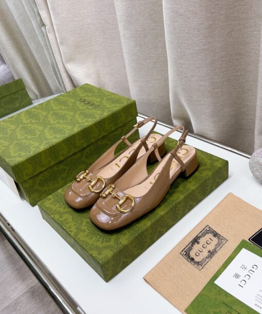 Gucci Women's Slingback With Horsebit Green For Women GG