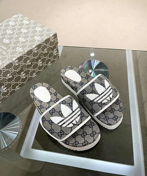 Gucci x Adidas Women's GG Platform Sandal Grey For Women GG