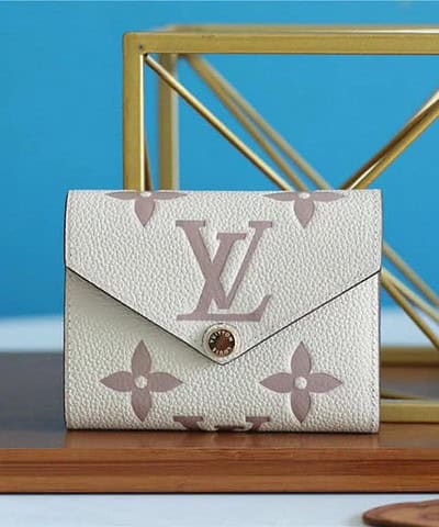 Louis Vuitton Victorine Wallet Monogram Empreinte Beige For Women, 4.7in/12cm LV M80086