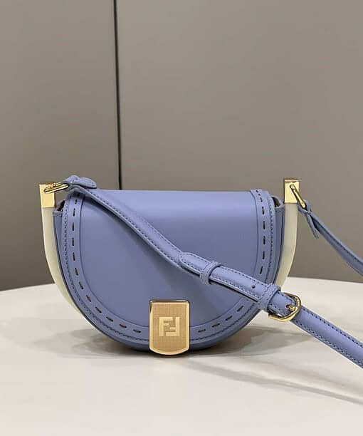 Fendi Moonlight Saddle Blue Bag For Woman 19cm/7.5in