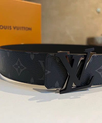 Louis Vuitton Shake Reversible LV Belt Monogram Eclipse Canvas Black Metal hardware LV Women Belt