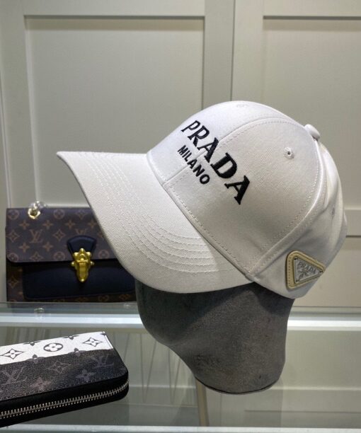 Prada Denim Baseball Cap White Prada Cap