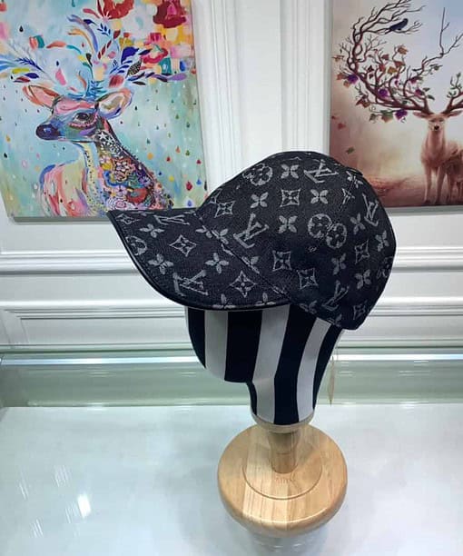 Louis Vuitton Monogram Jacquard Denim Cap Black LV Cap