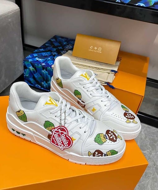 Louis Vuitton Trainer Sneaker White Nigo/Virgil Abloh For Men LV 1A9JC5