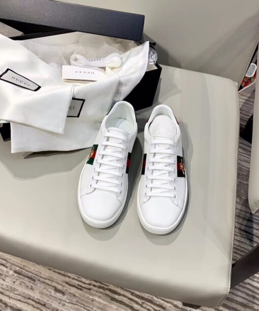 Gucci Women's Ace Sneaker With Bee White For Women GG 431942 02JP0 9064