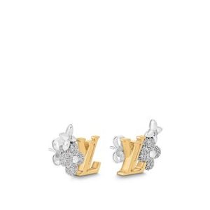 Louis Vuitton Alphabet Earrings Gold For Women