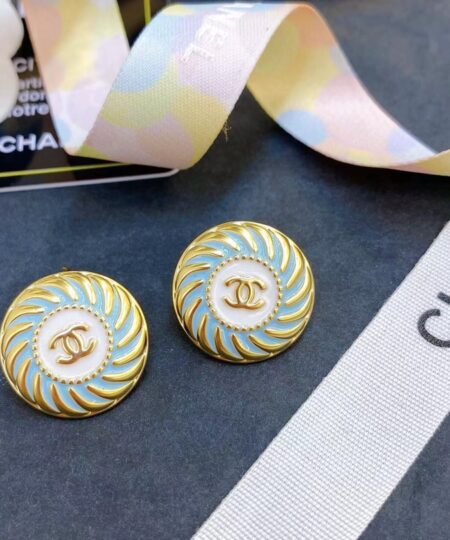 Alternative view of Chanel Alphabet Earrings Jade Green For Women