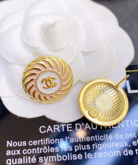 Alternative view of Chanel Alphabet Earrings Gold For Women