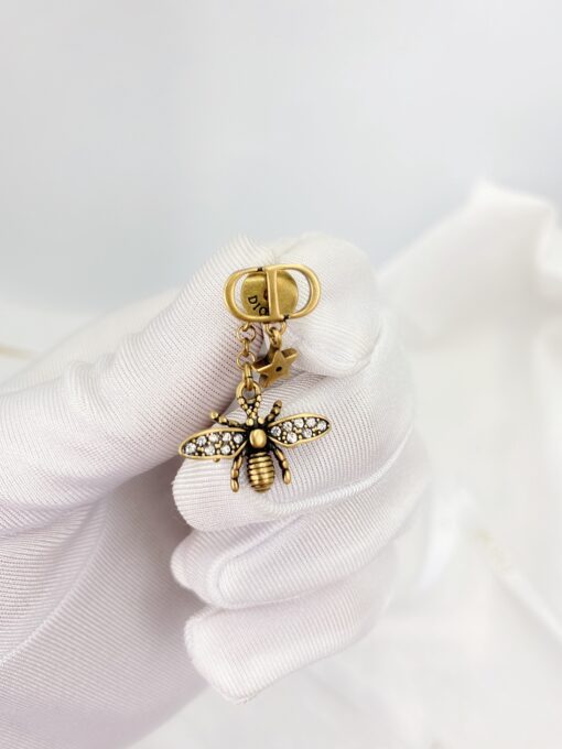 Dior Bee Shape Earrings Gold Tone For Women - Image 5
