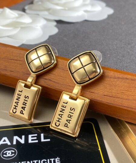 Alternative view of Chanel Big-Name Earrings Gold For Women