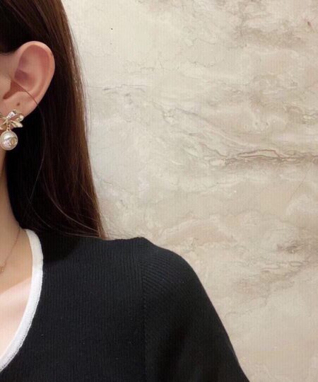 Alternative view of Chanel Bow Earrings Gold For Women