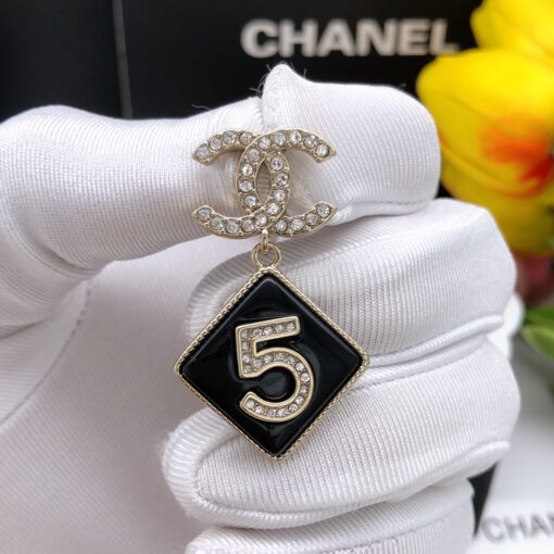 Chanel Card Earrings Black For Women - Image 4