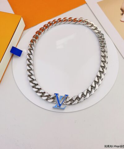 Louis Vuitton Chain Necklace Silver For Women
