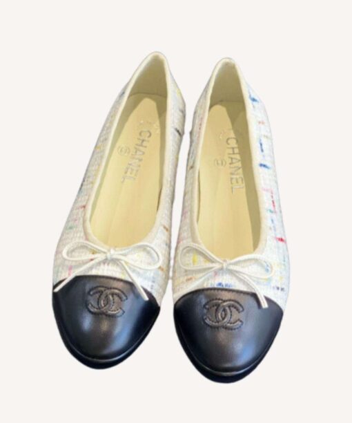 Chanel Ballet Flats White For Women