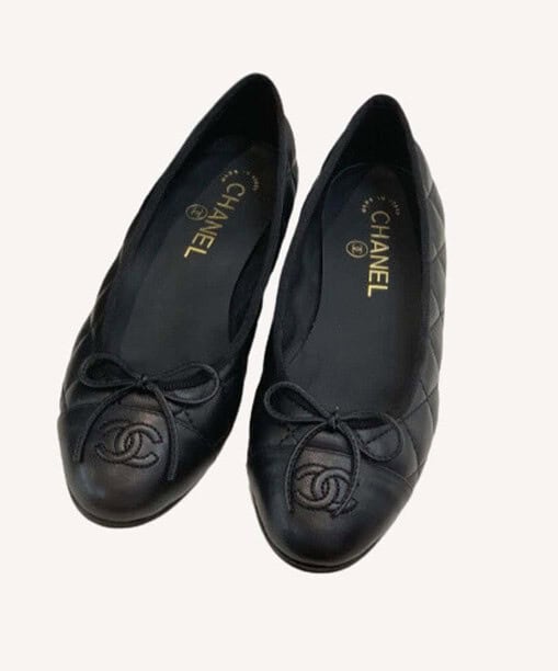 Chanel Ballet Flats Black For Women
