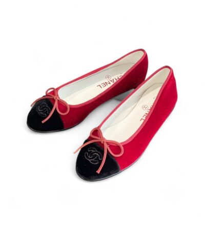 Chanel Ballet Flats Red For Women