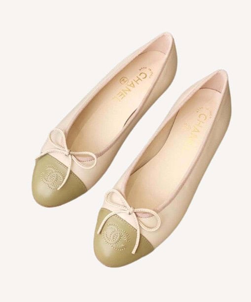 Chanel Ballet Flats Cream For Women