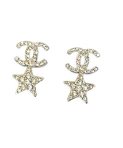 Chanel CC Star Earrings Gold For Women