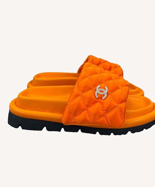Chanel Mules Orange For Women