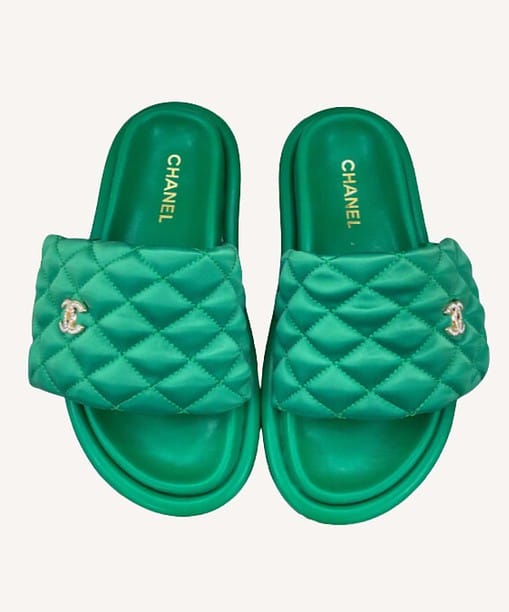 Chanel Mules Green For Women