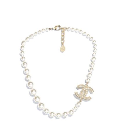 Chanel Pearl Necklace White For Women