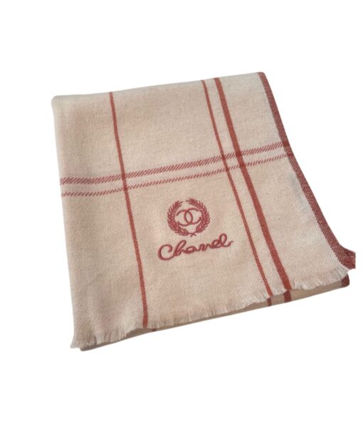 Chanel Small Fragrance Style Pattern Scarf Light Pink For Women
