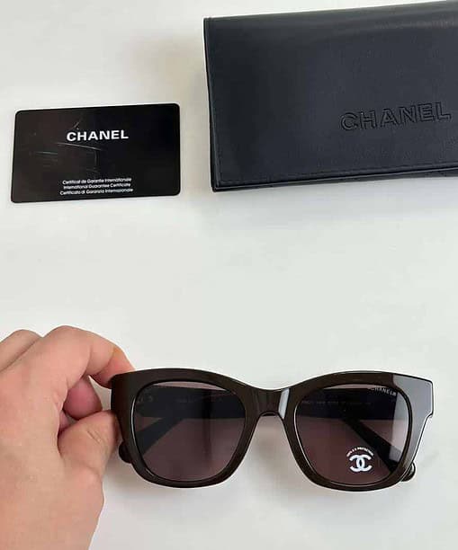 Chanel Square Sunglasses Brown For Women