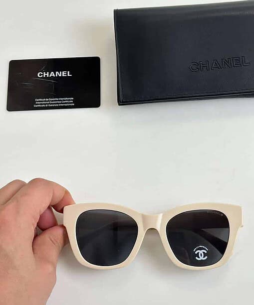Chanel Square Sunglasses White For Women