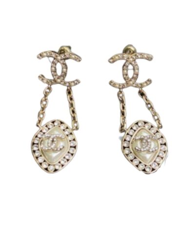 Chanel Stud Earrings Gold For Women