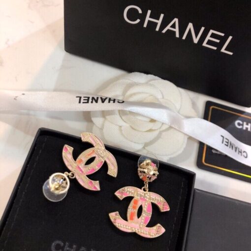 Chanel Combinating Colorful Color Earrings Gold Tone For Women - Image 8