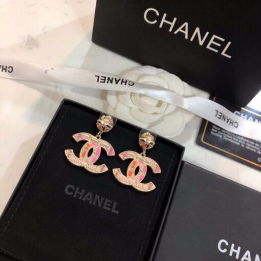 Chanel Combinating Colorful Color Earrings Gold Tone For Women - Image 6