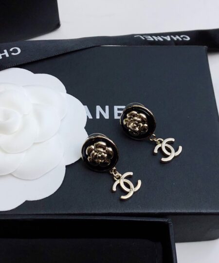 Alternative view of Chanel Flower Earrings Black For Women