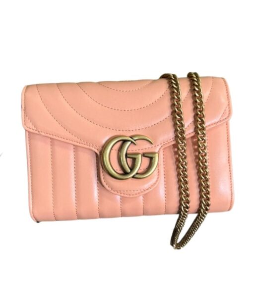 Gucci GG Marmont Matelasse Shoulder Bag Pink  For Women 20cm / 7.9in
