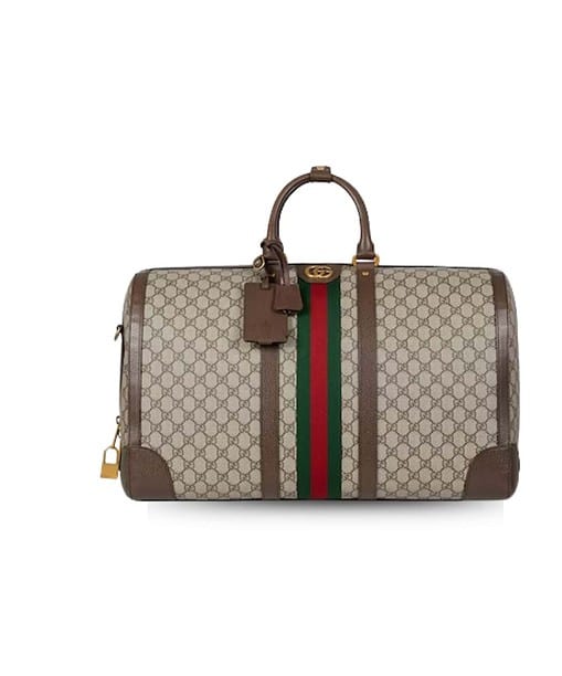 Gucci Savoy Large Duffle Bag Beige For Men 20.5 in/ 52 cm 724612 9C2ST 8746