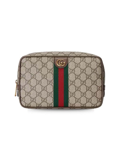 Gucci Savoy Toiletry Case With Web Beige For Men 9.2 In/ 23.5 Cm 760019 96IWT 8745