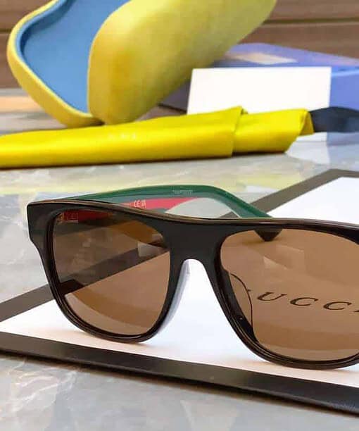 Gucci Square Frame Sunglasses Green For Women