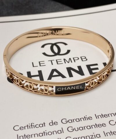 Chanel Hollow Bracelet Gold For Women