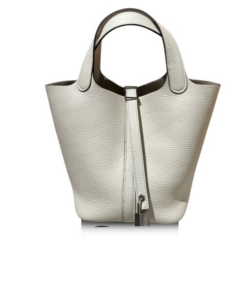 Hermes Picotin Lock 18 White Bag For Women, Women's Handbags 7.1in/18cm