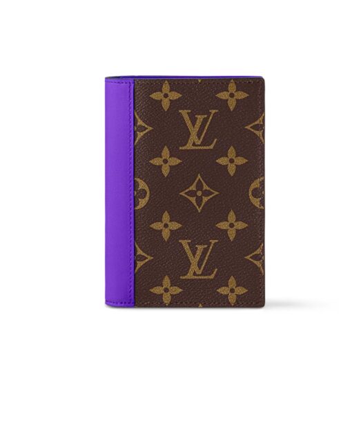 Louis Vuitton Passport Cover Wallet Violet For Men 3.9in/10cm M28268