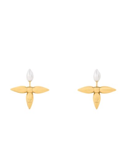 Louis Vuitton Louisette Earrings Gold For Women M80267