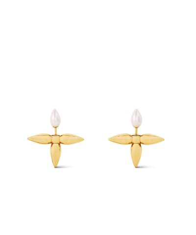 Louis Vuitton Louisette Earrings Gold For Women M00630