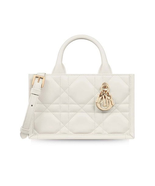 Dior Mini Dior Book Tote White For Women 8.5 Inches/ 21.5 Cm S5573OWHP_M030