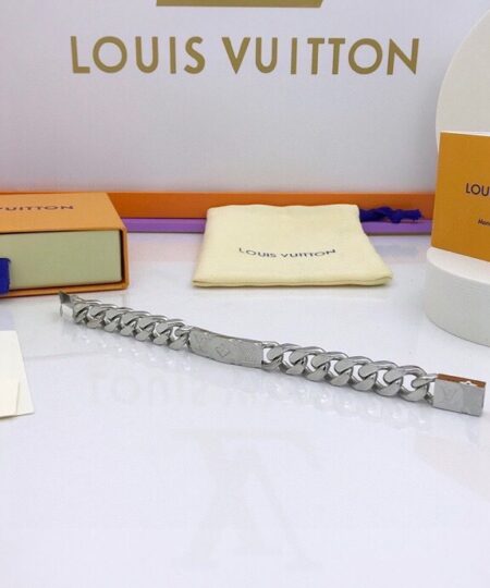 Alternative view of Louis Vuitton Monogram Chain Bracelet Silver Tone For Men M00855