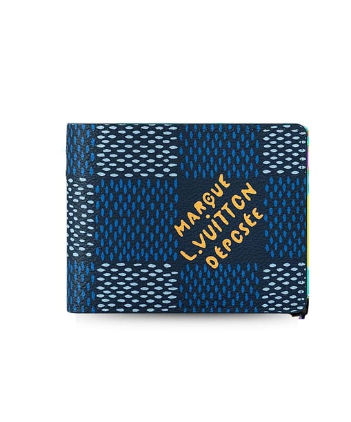 Louis Vuitton Multiple Wallet Blue For Men 4.5 Inches/ 11.5 Cm N40676