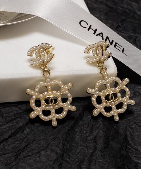 Alternative view of Chanel Pearl Earrings Gold For Women
