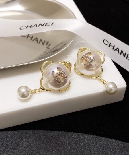 Alternative view of Chanel Pearl Studded Earrings White For Women