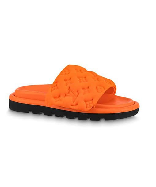 Louis Vuitton Pool Pillow Flat Comfort Mule Orange For Women- 1AB1NE
