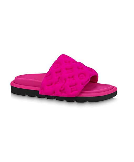 Louis Vuitton Pool Pillow Flat Comfort Mule Pink For Women- 1AB1NN