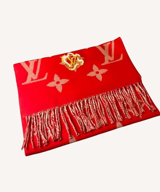 Louis Vuitton Precious Dragon LV Essential Scarf Red For Women